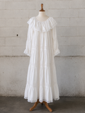 David Brown Long White Bohemian Dress