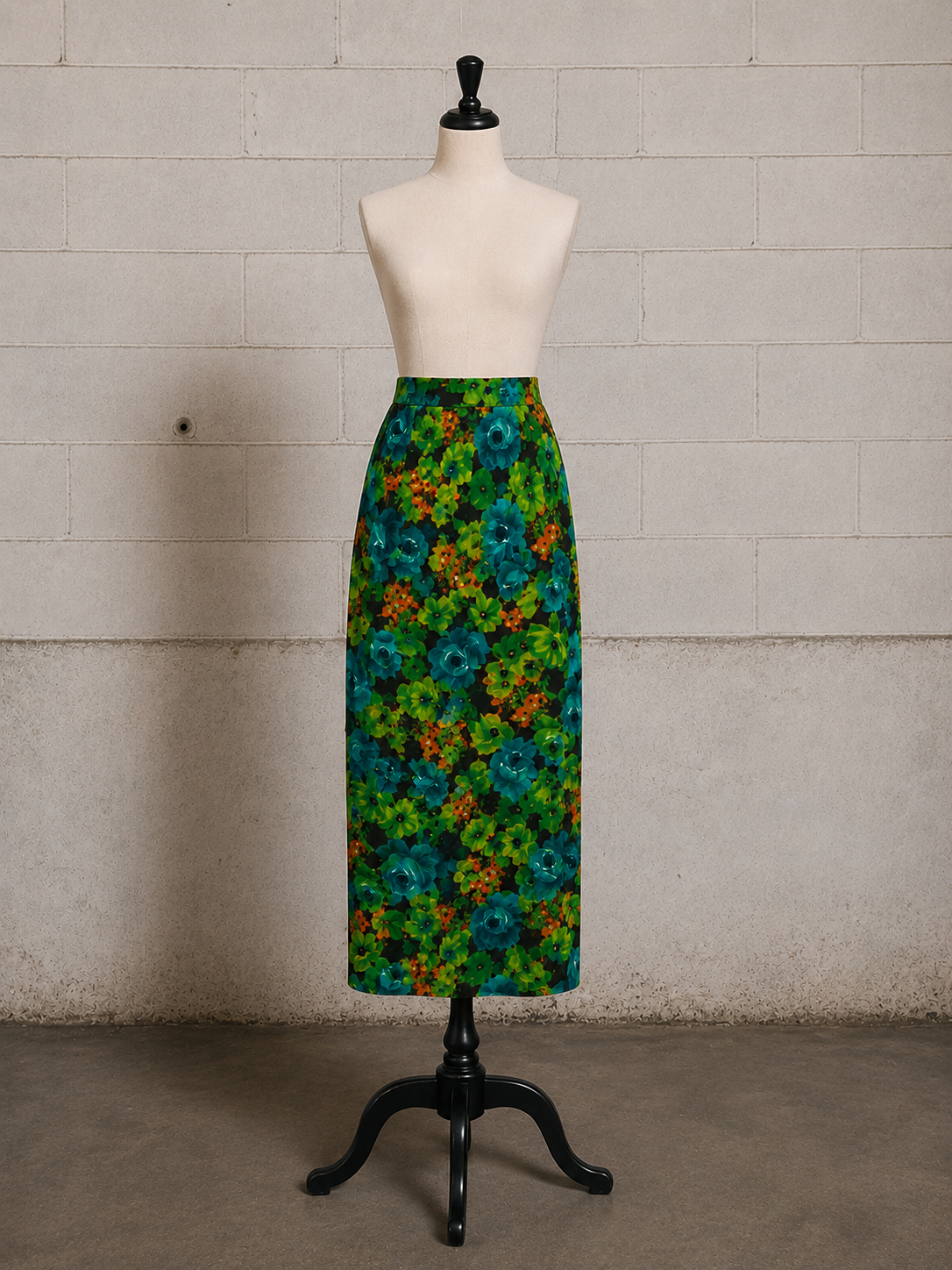 VINTAGE FLORAL MAXI SKIRT