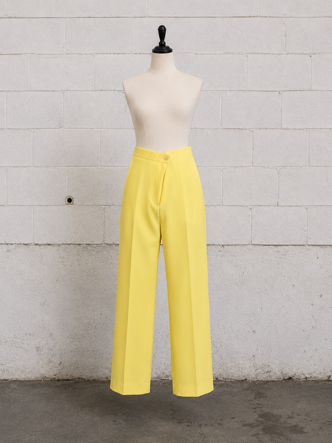 PANTALÓN RECTO AMARILLO LIMÓN