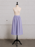 YVES SAINT LAURENT RIVE GAUCHE LAVENDER SILK SKIRT