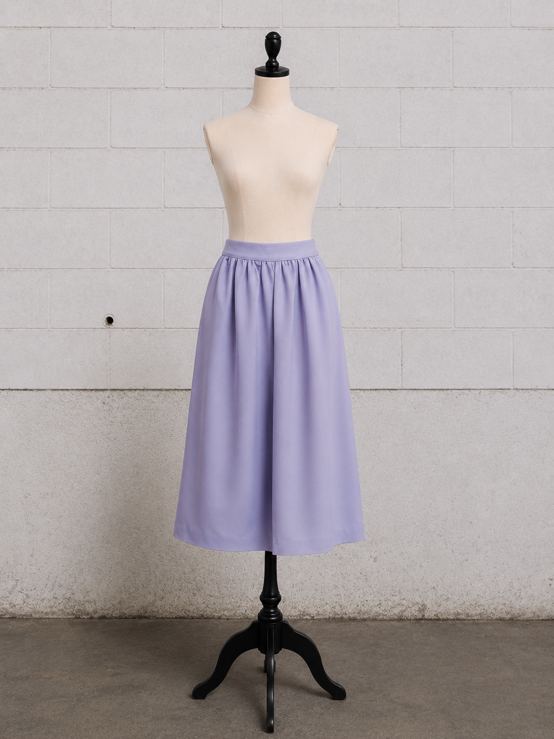 YVES SAINT LAURENT RIVE GAUCHE LAVENDER SILK SKIRT