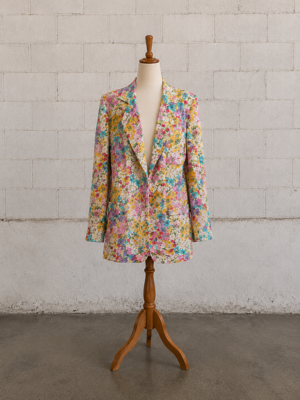 Dior 1960's Floral Print Cotton Blazer