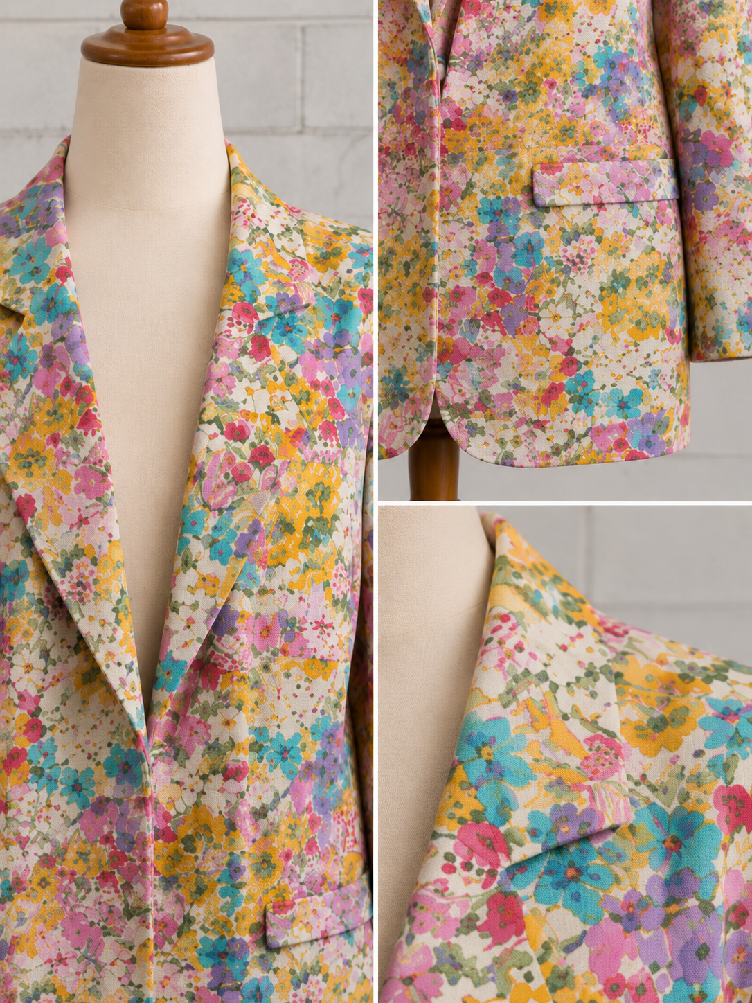Dior 1960's Floral Print Cotton Blazer