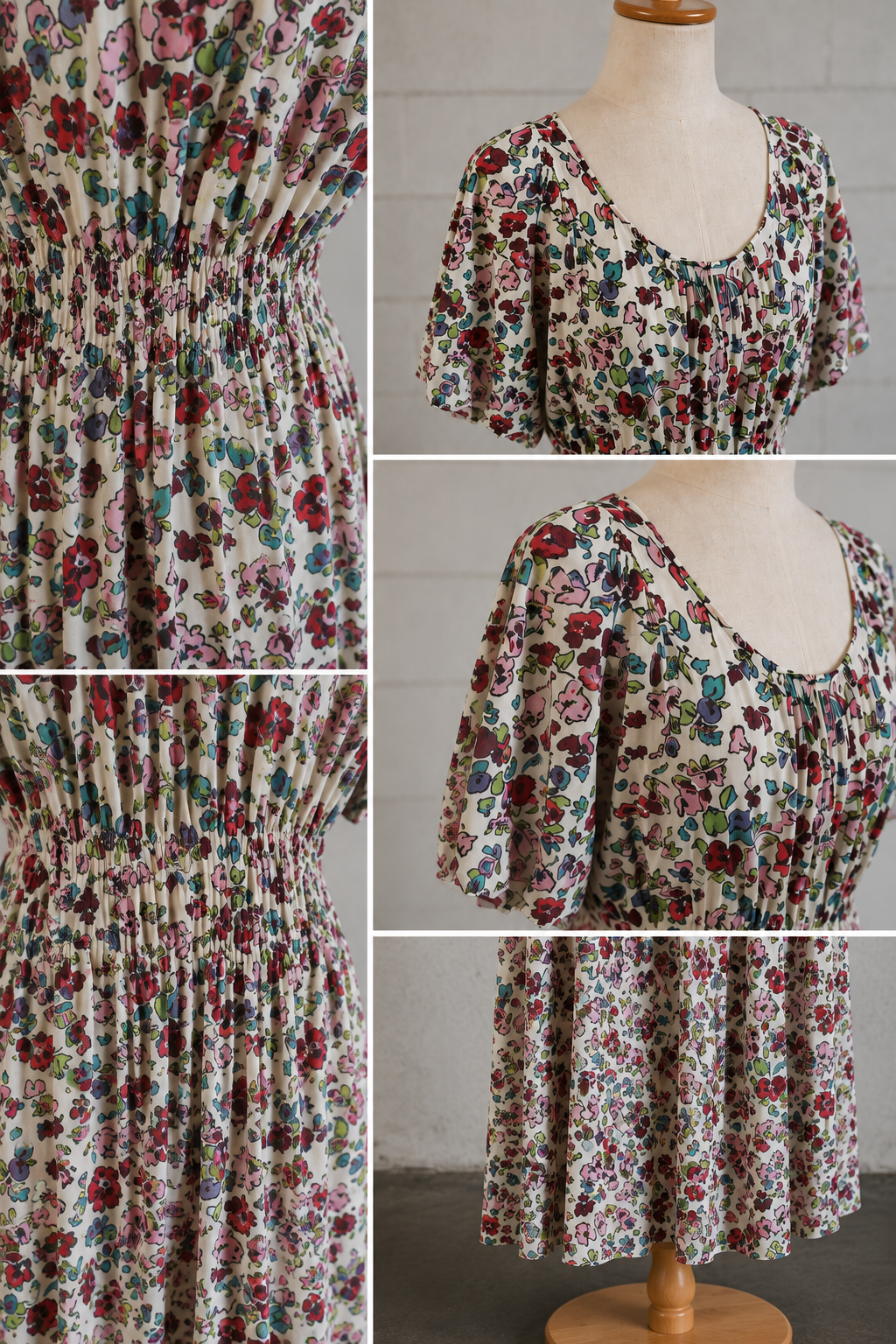 Yves Saint Laurent Vintage Floral Print Maxi Dress