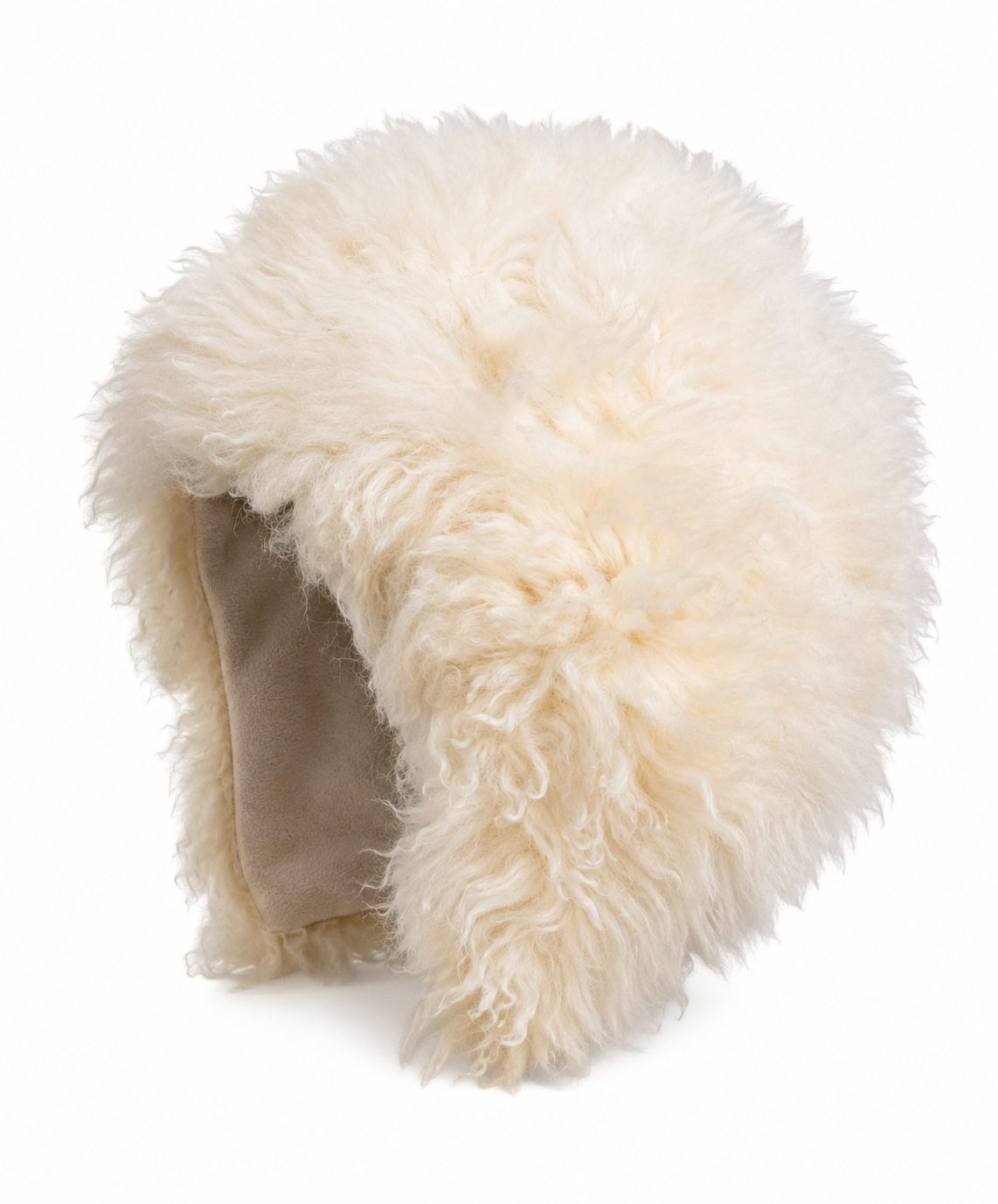 GORRO VINTAGE DE PIEL DE OVEJA — ESTILO SOVIÉTICO / CAUCÁSICO (C. 1960–1970)