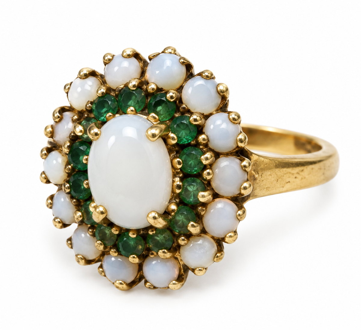 VINTAGE OPAL CLUSTER RING