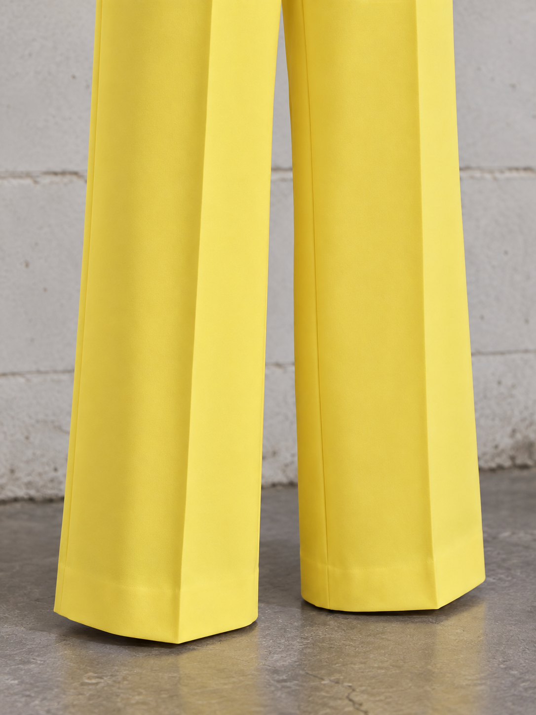 PANTALÓN RECTO AMARILLO LIMÓN