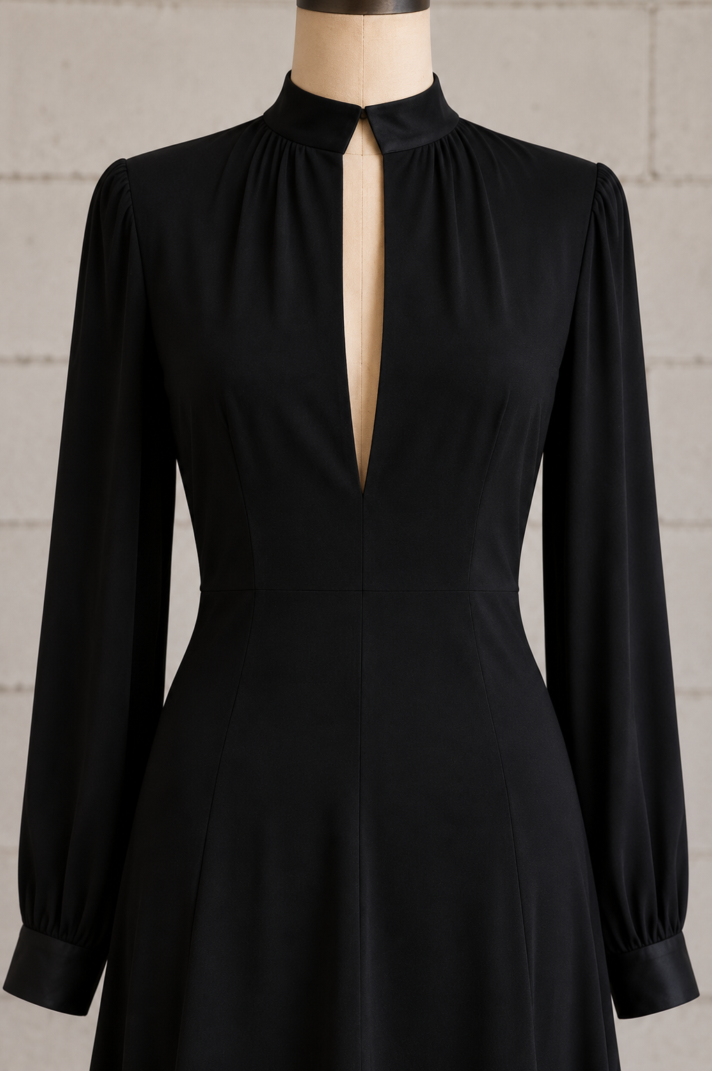FENDI KARL LAGERFELD FALL/WINTER 2001 BLACK CUT-OUT DRESS