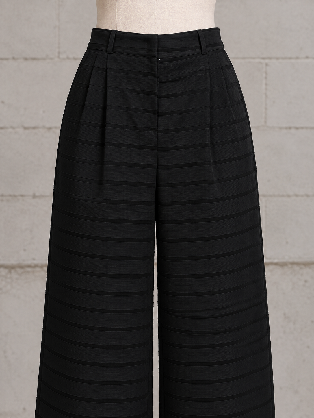 JOHN GALLIANO STRIPED WIDE-LEG PANTS