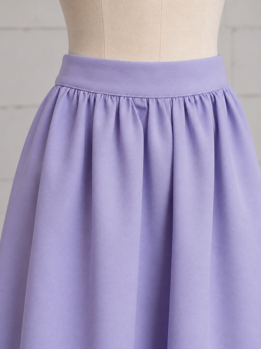 YVES SAINT LAURENT RIVE GAUCHE LAVENDER SILK SKIRT