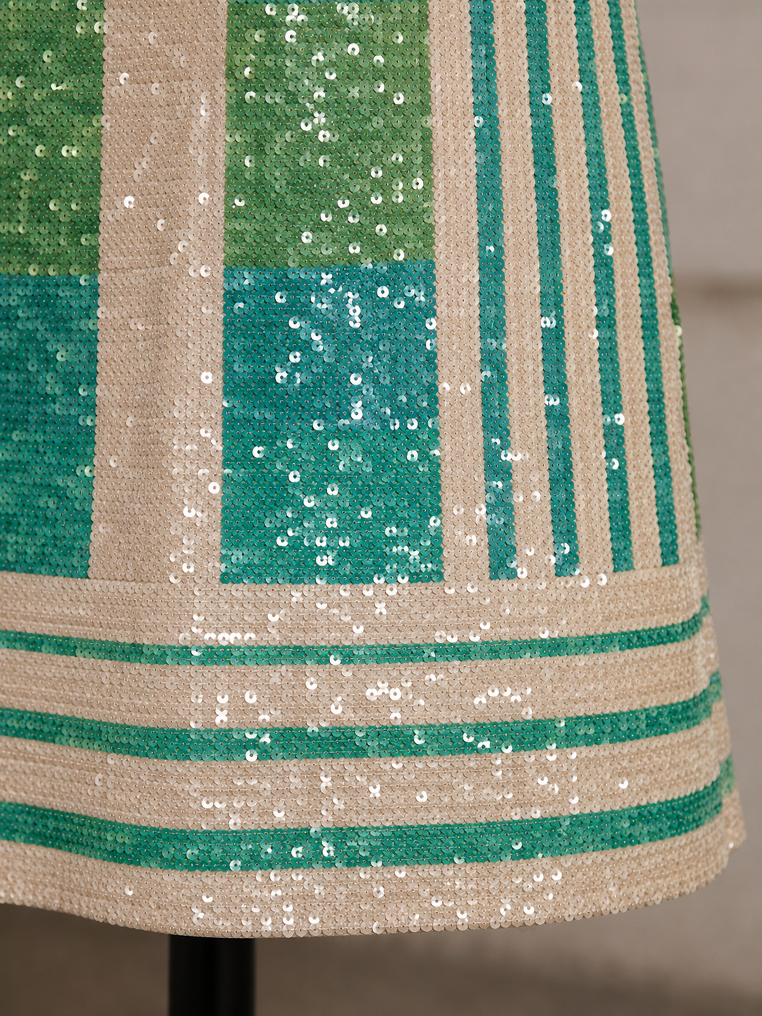 HEEFTCO SEQUINED GEOMETRIC VINTAGE DRESS
