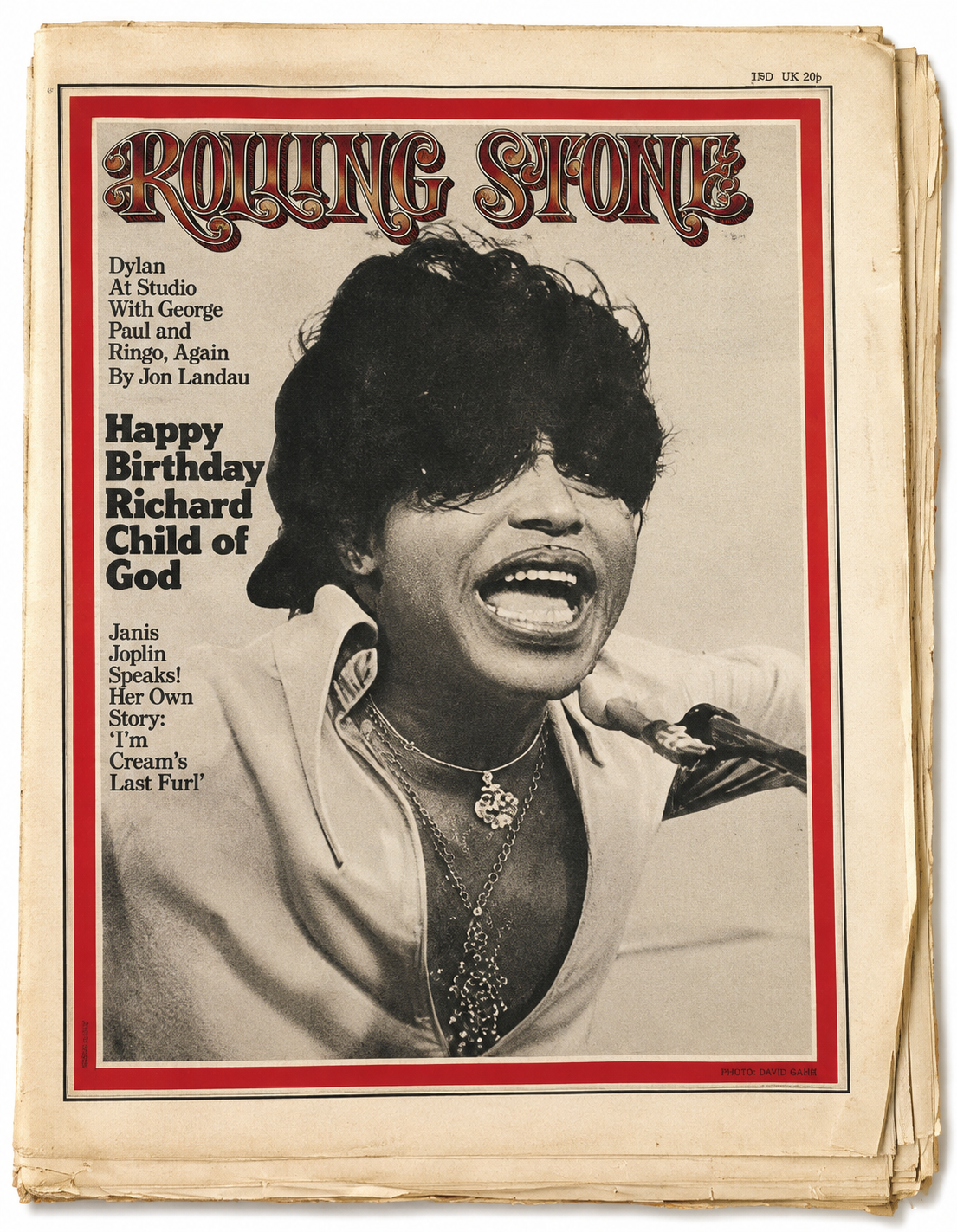 ROLLING STONE & LITTLE RICHARD — LOTE DE 2 ARTÍCULOS (1970–1978)
