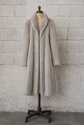 1970s PEARL GRAY FAUX FUR COAT